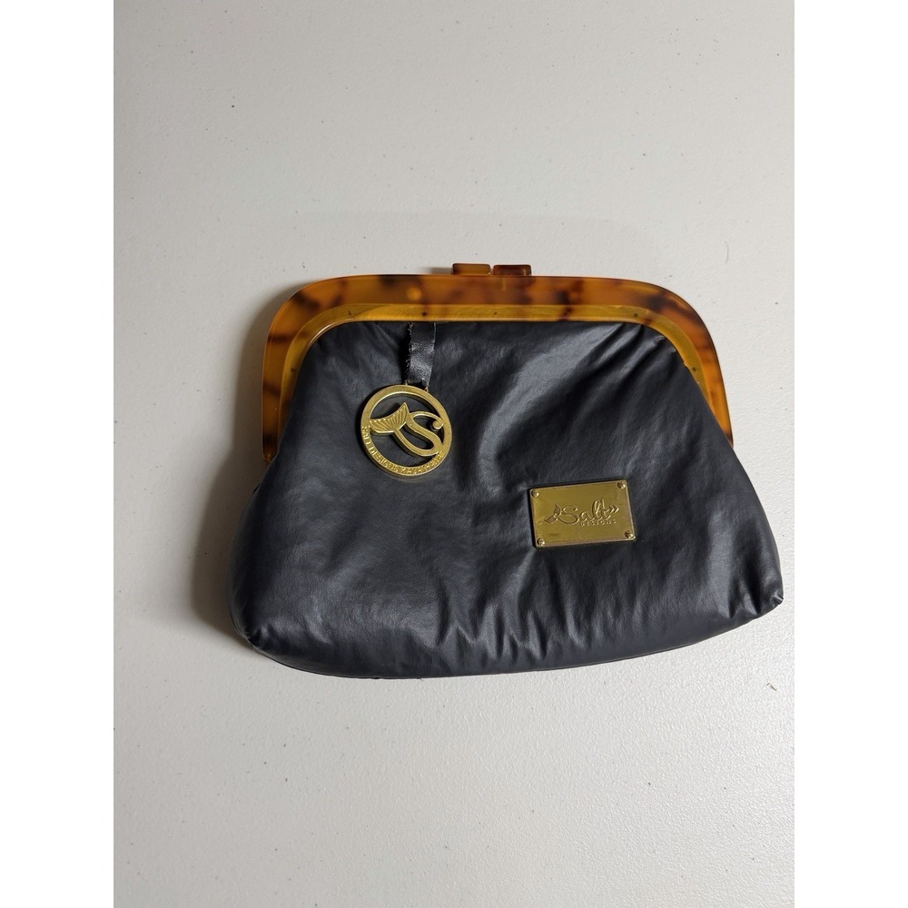 Salt Designs Kauai Hawaiian Faux Leather Resin Tortoise Clutch Purse Resort